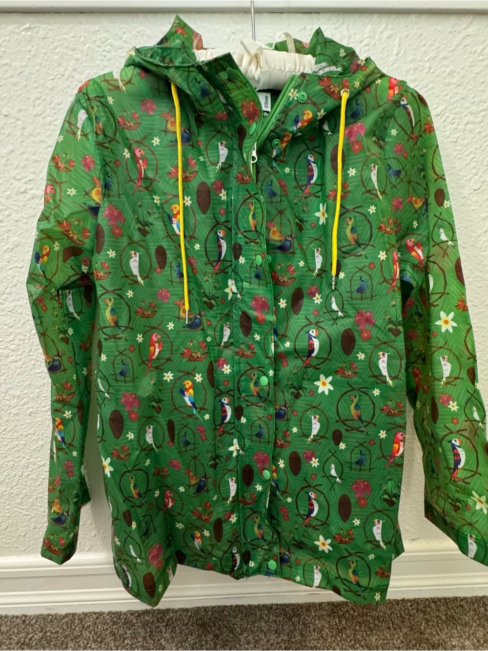 Disney Parks Enchanted Tiki Room Rain Jacket Small